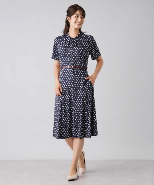 Leilian PLUS HOUSE / レリアンプラスハウス ベルト・サスペンダー | オーバルバックル型押しレザーナローベルト | 詳細4