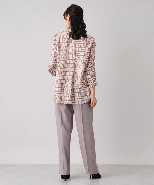 Leilian PLUS HOUSE / レリアンプラスハウス シャツ・ブラウス | 総柄ロゴプリントブラウス | 詳細3