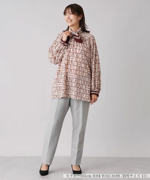 Leilian PLUS HOUSE / レリアンプラスハウス シャツ・ブラウス | ロゴプリントチュニックブラウス【Leilian The Week】 | 詳細1