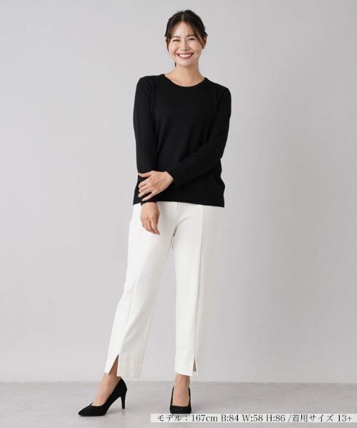 Leilian PLUS HOUSE / レリアンプラスハウス ニット・セーター | クルーネックニットプルオーバー | 詳細1