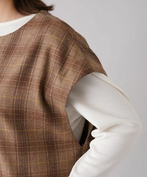 Leilian PLUS HOUSE / レリアンプラスハウス ロング・マキシ丈ワンピース | チェック柄ミディワンピース | 詳細11