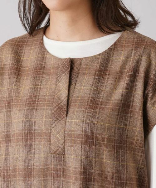 Leilian PLUS HOUSE / レリアンプラスハウス ロング・マキシ丈ワンピース | チェック柄ミディワンピース | 詳細9