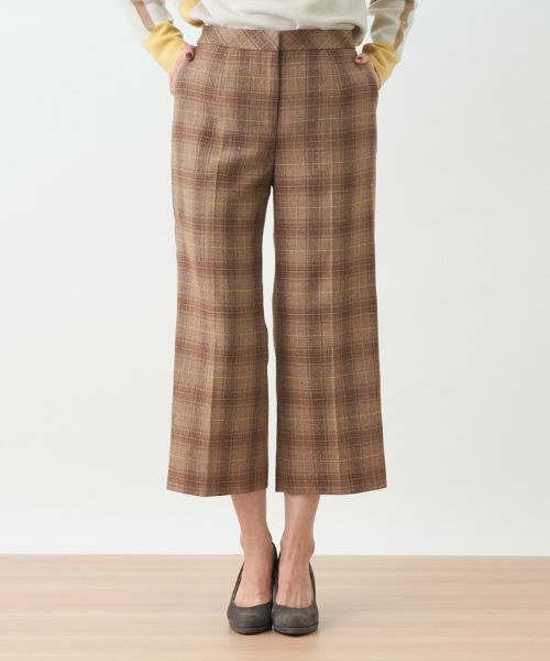 Leilian PLUS HOUSE / レリアンプラスハウス その他パンツ | ストレッチチェッククロップドパンツ【Leilian The Week】 | 詳細1