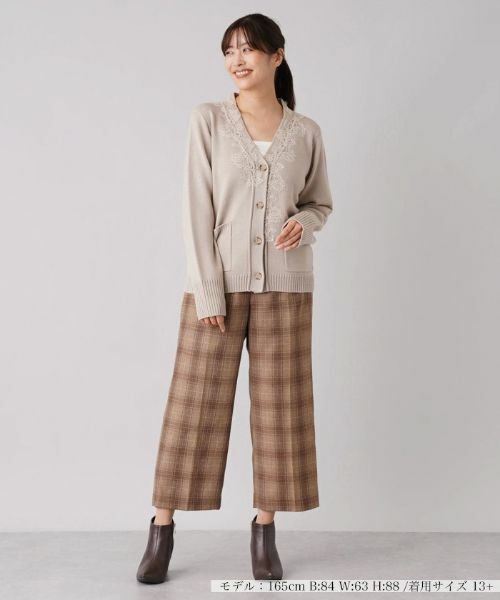 Leilian PLUS HOUSE / レリアンプラスハウス その他パンツ | ストレッチチェッククロップドパンツ【Leilian The Week】 | 詳細2