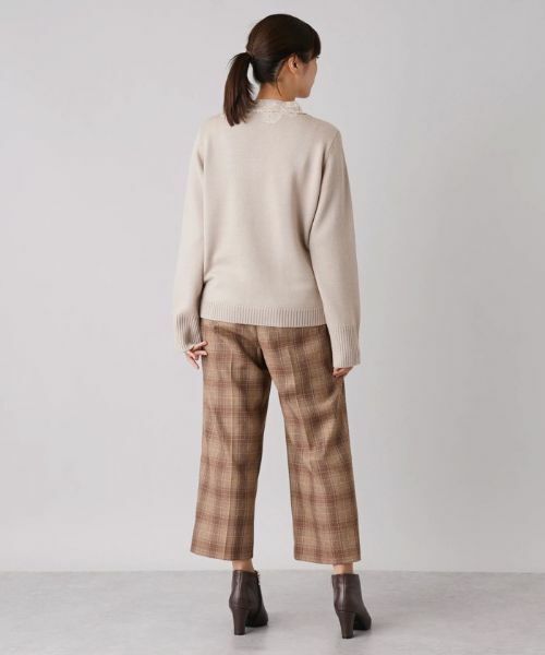 Leilian PLUS HOUSE / レリアンプラスハウス その他パンツ | ストレッチチェッククロップドパンツ【Leilian The Week】 | 詳細4