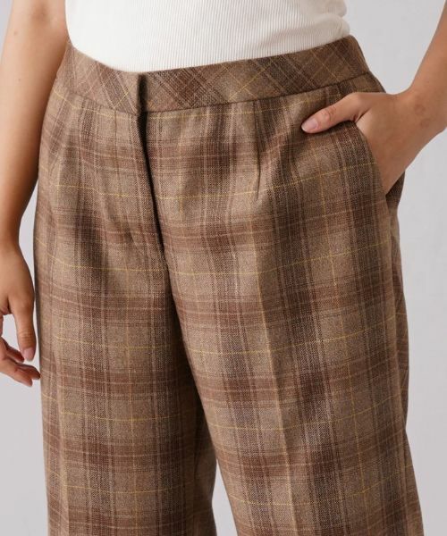 Leilian PLUS HOUSE / レリアンプラスハウス その他パンツ | ストレッチチェッククロップドパンツ【Leilian The Week】 | 詳細8