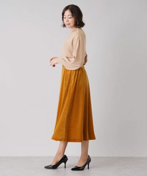 Leilian PLUS HOUSE / レリアンプラスハウス ミニ・ひざ丈スカート | ロングベロアスカート | 詳細2