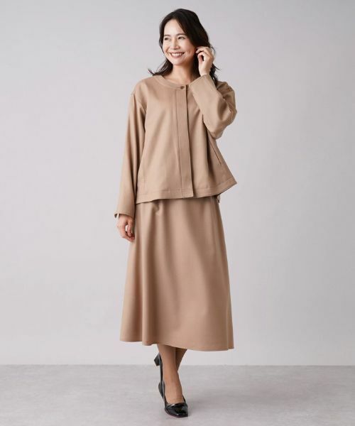 Leilian PLUS HOUSE / レリアンプラスハウス テーラードジャケット | 【セットアップ対応商品】比翼ノーカラージャケット【my perfect wardrobe】 | 詳細14