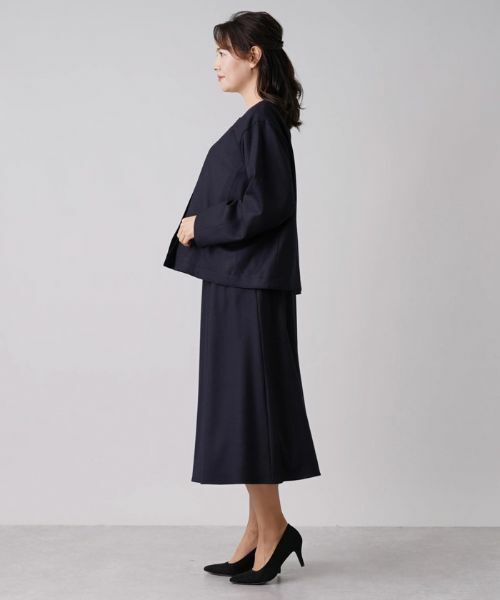 Leilian PLUS HOUSE / レリアンプラスハウス テーラードジャケット | 【セットアップ対応商品】比翼ノーカラージャケット【my perfect wardrobe】 | 詳細2