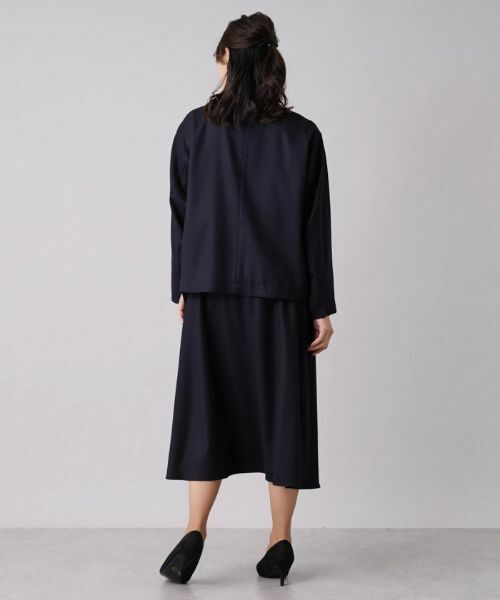 Leilian PLUS HOUSE / レリアンプラスハウス テーラードジャケット | 【セットアップ対応商品】比翼ノーカラージャケット【my perfect wardrobe】 | 詳細3