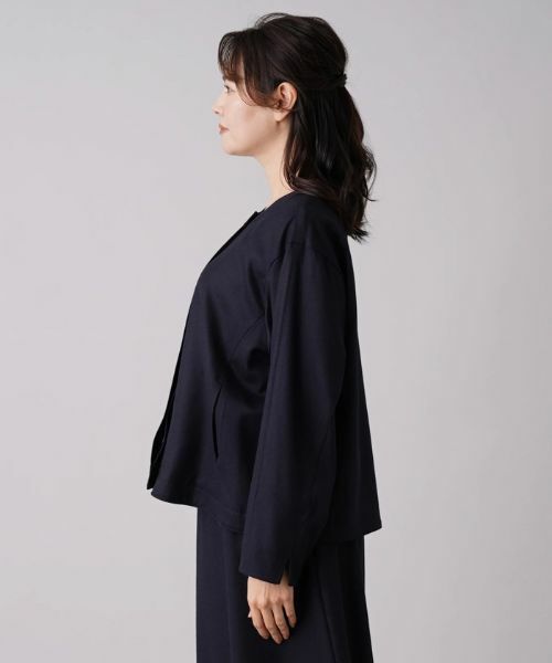 Leilian PLUS HOUSE / レリアンプラスハウス テーラードジャケット | 【セットアップ対応商品】比翼ノーカラージャケット【my perfect wardrobe】 | 詳細5