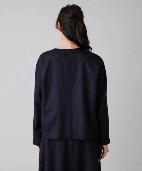 Leilian PLUS HOUSE / レリアンプラスハウス テーラードジャケット | 【セットアップ対応商品】比翼ノーカラージャケット【my perfect wardrobe】 | 詳細6