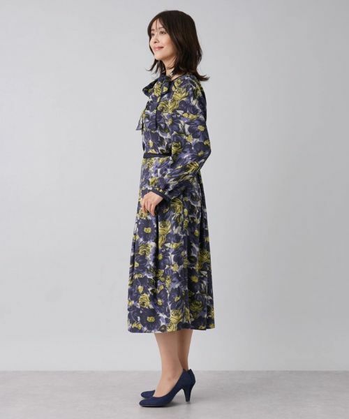 Leilian PLUS HOUSE / レリアンプラスハウス シャツ・ブラウス | スカーフタイフラワープリントブラウス | 詳細2