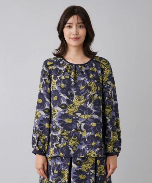 Leilian PLUS HOUSE / レリアンプラスハウス シャツ・ブラウス | スカーフタイフラワープリントブラウス | 詳細7