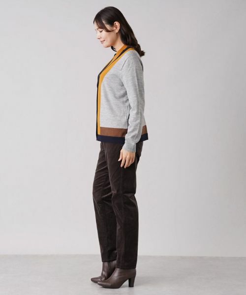 Leilian PLUS HOUSE / レリアンプラスハウス カーディガン・ボレロ | 配色Vネックニットカーディガン | 詳細12