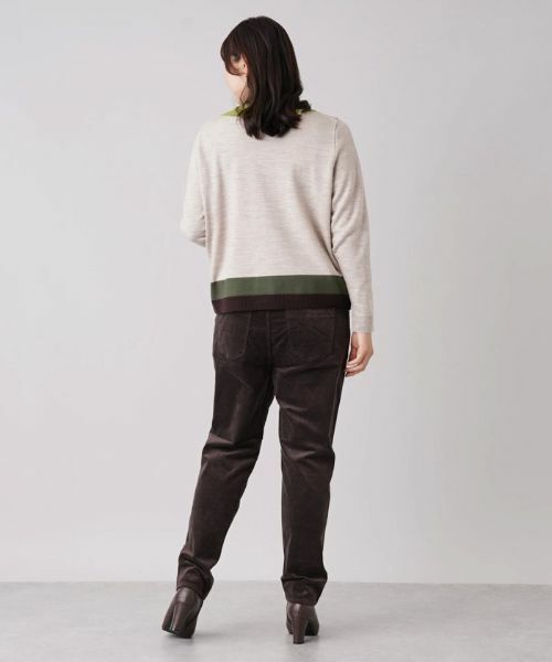 Leilian PLUS HOUSE / レリアンプラスハウス カーディガン・ボレロ | 配色Vネックニットカーディガン | 詳細3