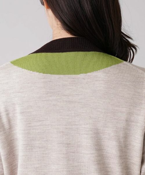 Leilian PLUS HOUSE / レリアンプラスハウス カーディガン・ボレロ | 配色Vネックニットカーディガン | 詳細8