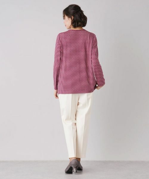 Leilian PLUS HOUSE / レリアンプラスハウス カットソー | 幾何学柄プリントタックブラウス | 詳細16