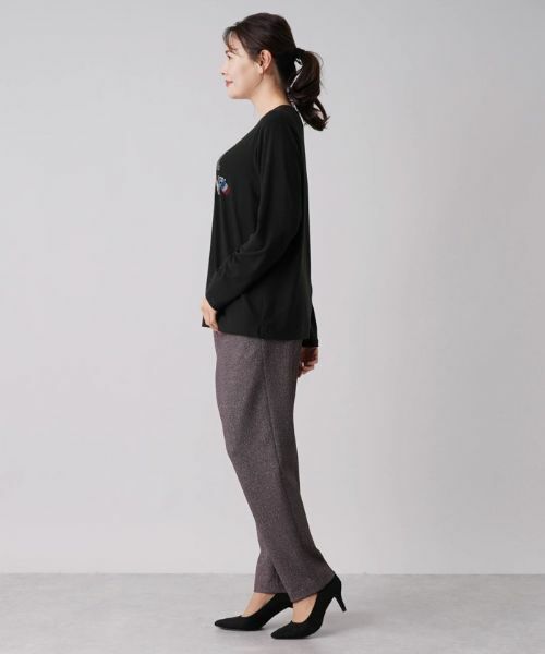 Leilian PLUS HOUSE / レリアンプラスハウス カットソー | スパンコール刺繍カットソー | 詳細2