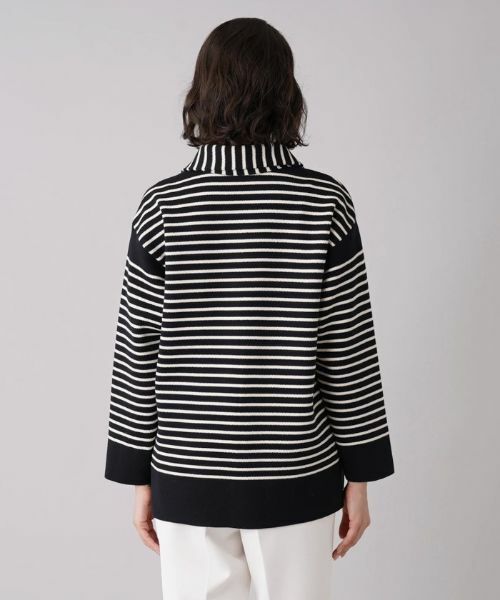 Leilian PLUS HOUSE / レリアンプラスハウス ニット・セーター | ボーダービッグカラーニット | 詳細6