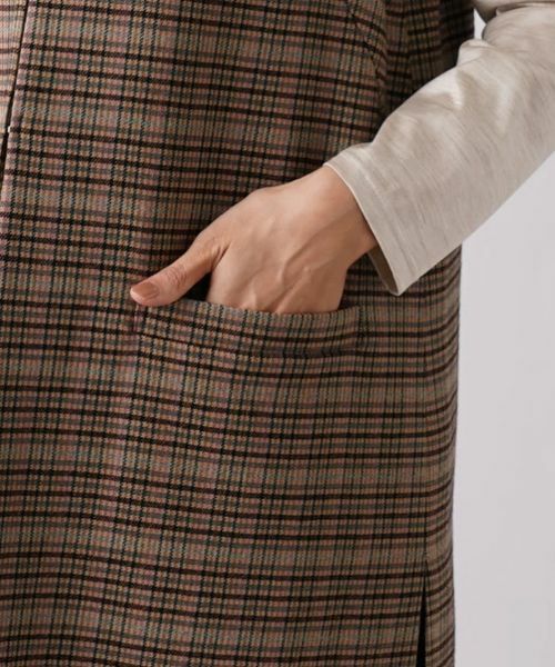 Leilian PLUS HOUSE / レリアンプラスハウス テーラードジャケット | チェック柄キーネックロングベスト | 詳細10