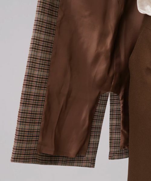 Leilian PLUS HOUSE / レリアンプラスハウス テーラードジャケット | チェック柄キーネックロングベスト | 詳細12