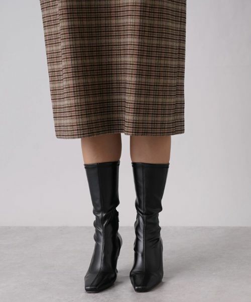 Leilian PLUS HOUSE / レリアンプラスハウス ロング・マキシ丈ワンピース | チェック柄ジャンパースカート | 詳細10