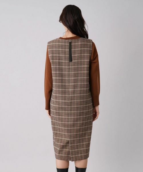 Leilian PLUS HOUSE / レリアンプラスハウス ロング・マキシ丈ワンピース | チェック柄ジャンパースカート | 詳細6