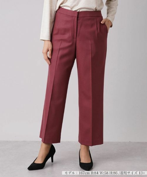 Leilian PLUS HOUSE / レリアンプラスハウス その他パンツ | クロップドウールパンツ | 詳細1