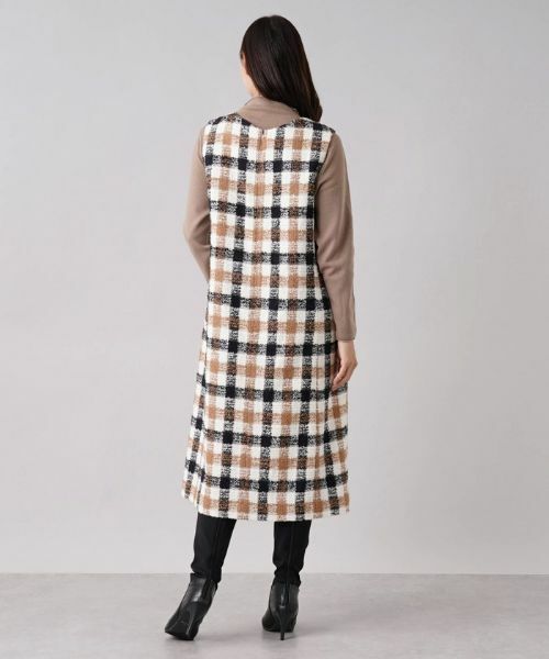 Leilian PLUS HOUSE / レリアンプラスハウス ロング・マキシ丈ワンピース | チェック柄ジャンパースカート | 詳細3