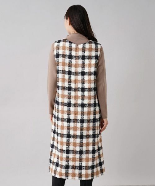 Leilian PLUS HOUSE / レリアンプラスハウス ロング・マキシ丈ワンピース | チェック柄ジャンパースカート | 詳細6