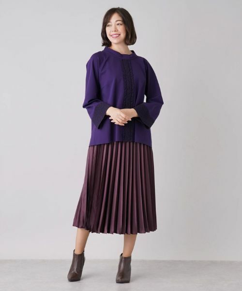 Leilian PLUS HOUSE / レリアンプラスハウス カットソー | フリル切替ハイネックカットソー【SHE'S SO】 | 詳細4