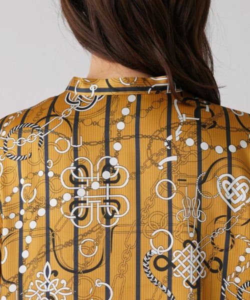 Leilian PLUS HOUSE / レリアンプラスハウス シャツ・ブラウス | 総柄プリントバンドカラーブラウス【ROCHAS Premiere】【RATTI】 | 詳細11