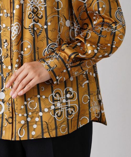 Leilian PLUS HOUSE / レリアンプラスハウス シャツ・ブラウス | 総柄プリントバンドカラーブラウス【ROCHAS Premiere】【RATTI】 | 詳細12