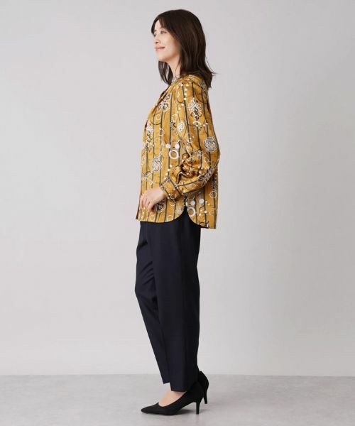 Leilian PLUS HOUSE / レリアンプラスハウス シャツ・ブラウス | 総柄プリントバンドカラーブラウス【ROCHAS Premiere】【RATTI】 | 詳細5