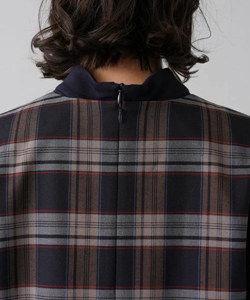 Leilian PLUS HOUSE / レリアンプラスハウス ロング・マキシ丈ワンピース | チェック柄キーネックジャンパースカート | 詳細8