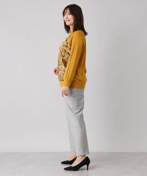 Leilian PLUS HOUSE / レリアンプラスハウス ニット・セーター | プリント切替ハイネックニット【ROCHAS Premiere】【RATTI】 | 詳細2