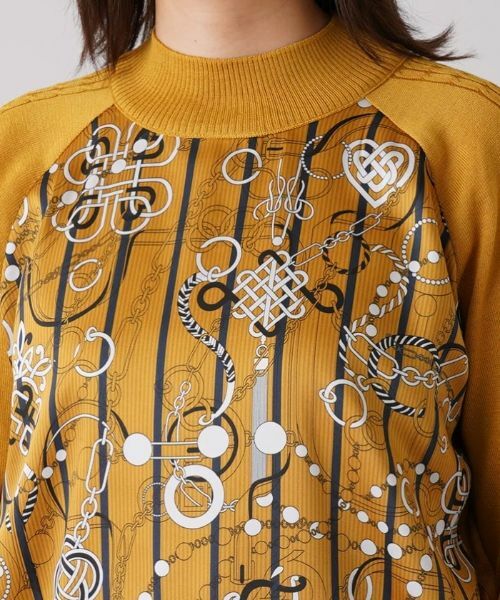 Leilian PLUS HOUSE / レリアンプラスハウス ニット・セーター | プリント切替ハイネックニット【ROCHAS Premiere】【RATTI】 | 詳細7