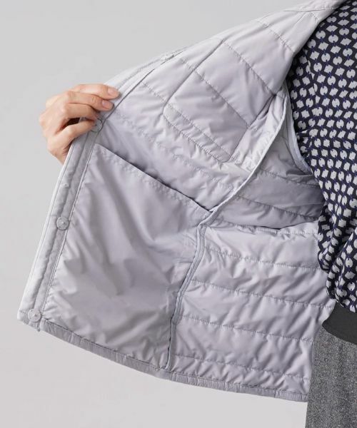 Leilian PLUS HOUSE / レリアンプラスハウス テーラードジャケット | ブレードチュールノーカラーキルトジャケット | 詳細10