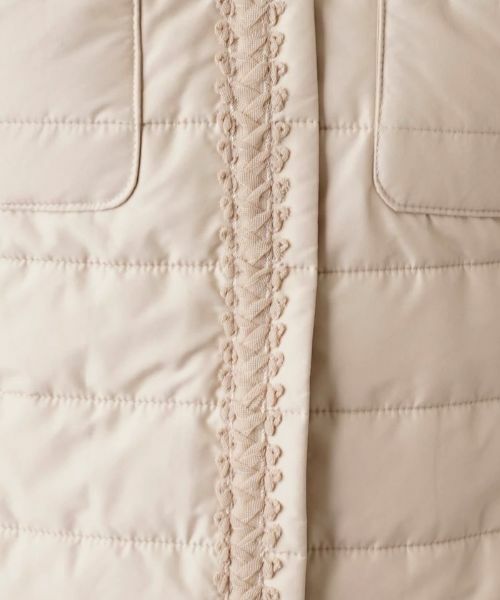 Leilian PLUS HOUSE / レリアンプラスハウス テーラードジャケット | ブレードチュールノーカラーキルトジャケット | 詳細16