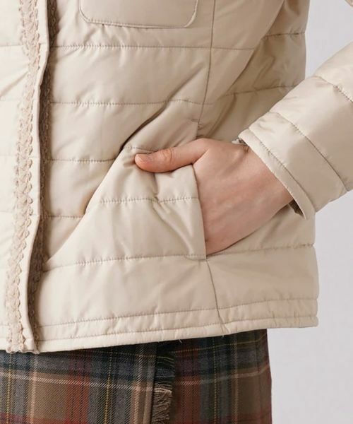 Leilian PLUS HOUSE / レリアンプラスハウス テーラードジャケット | ブレードチュールノーカラーキルトジャケット | 詳細18