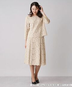 Leilian PLUS HOUSE / レリアンプラスハウス セットアップ | 【セレモニー】レースブラウススーツ