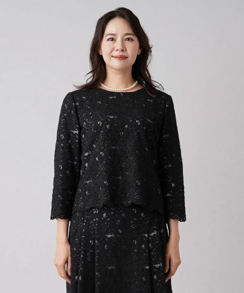 Leilian PLUS HOUSE / レリアンプラスハウス セットアップ | 【セレモニー】レースブラウススーツ | 詳細4