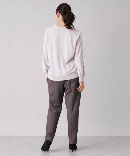 Leilian PLUS HOUSE / レリアンプラスハウス ニット・セーター | レーススリーブクルーネックニット【NEMIKA】 | 詳細14