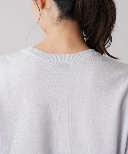 Leilian PLUS HOUSE / レリアンプラスハウス ニット・セーター | レーススリーブクルーネックニット【NEMIKA】 | 詳細8