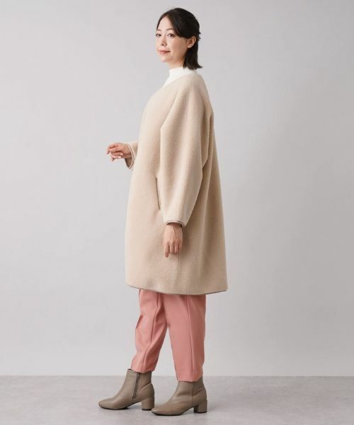 Leilian PLUS HOUSE / レリアンプラスハウス その他アウター | ボアノーカラーコート【NEMIKA】 | 詳細14