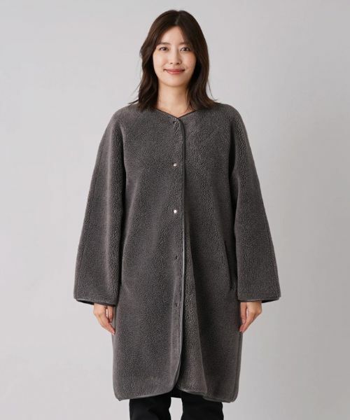 Leilian PLUS HOUSE / レリアンプラスハウス その他アウター | ボアノーカラーコート【NEMIKA】 | 詳細4