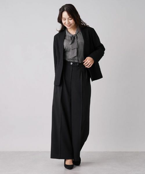 Leilian PLUS HOUSE / レリアンプラスハウス その他パンツ | ツータックワイドパンツ【NEMIKA】 | 詳細12