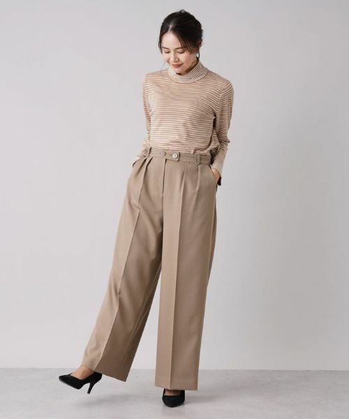 Leilian PLUS HOUSE / レリアンプラスハウス その他パンツ | ツータックワイドパンツ【NEMIKA】 | 詳細15