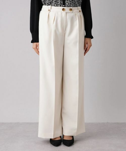 Leilian PLUS HOUSE / レリアンプラスハウス その他パンツ | ツータックワイドパンツ【NEMIKA】 | 詳細4